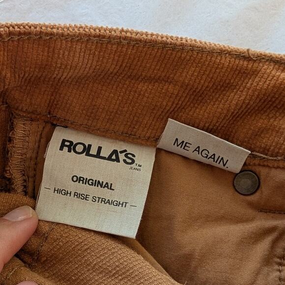 Rolla's Original Straight Cord Rust High-rise Pants, size 24 - Picture 5 of 11